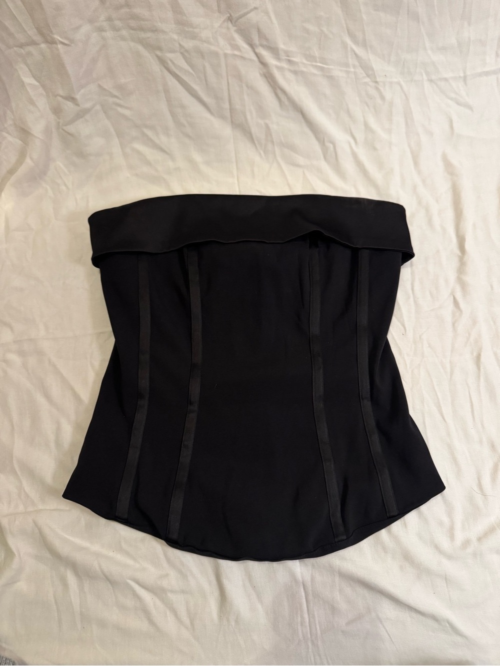 H&M Black Corset Zip Top Woman’s Size 8